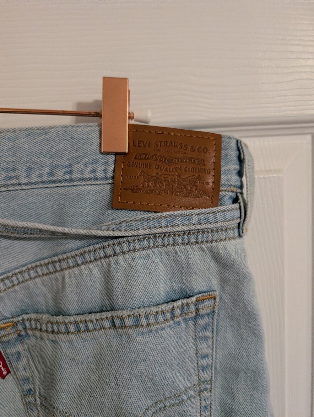 Levis Womens Skirt Iconic Long Denim Maxi Blue Jean Button Fly Size 31 - Picture 4 of 8